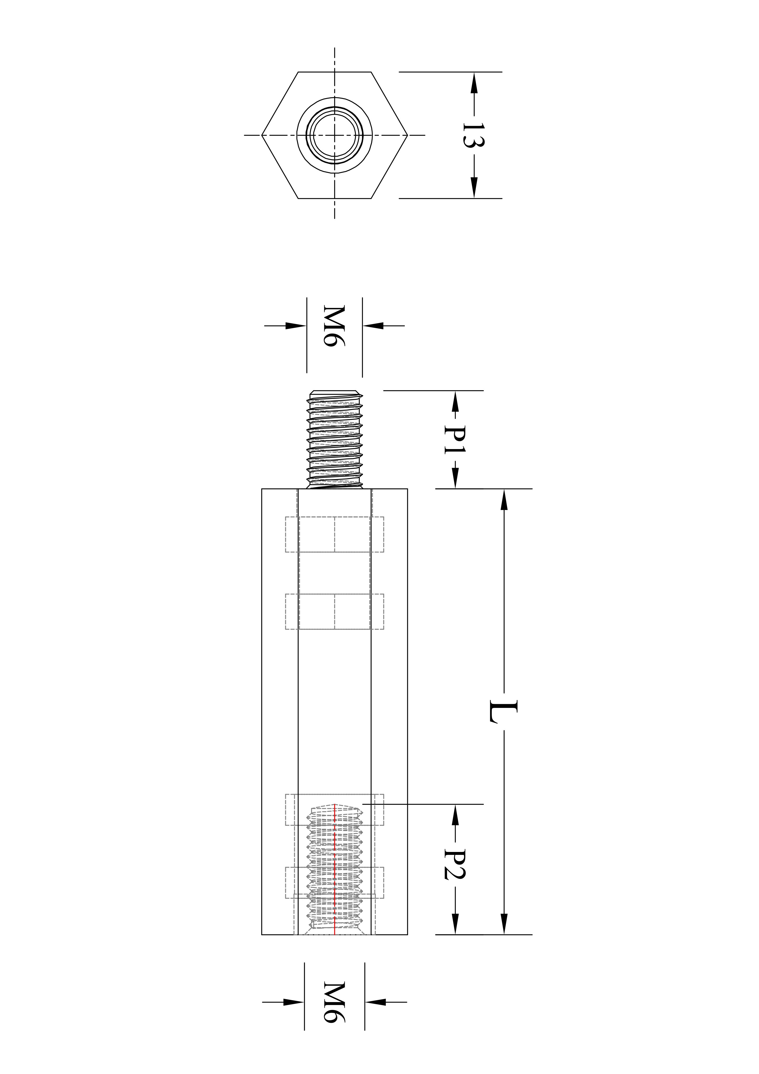 M6 Thread PCB Spacer Insulators