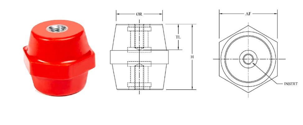 Hexagonal Standoff Insulators